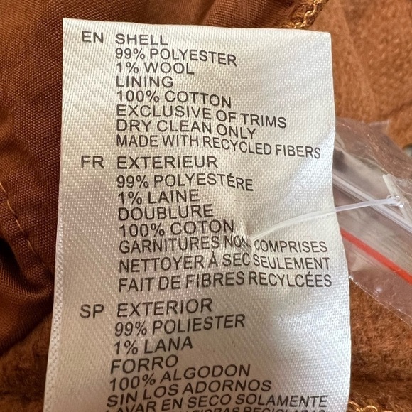 RDI Cognac Brown Textured Knit Shirt Jacket - Size Large, NWT - Picture 9 of 13